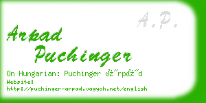 arpad puchinger business card